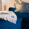 monogrammed embroidered throw