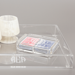 personalised tray with etched initials