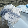 100% linen monogrammed towels