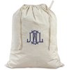 Monogrammed cotton laundry bag