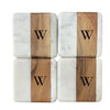 Marble & Teak Coasters (set of 4)