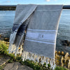linen Turkish towels with an embroidered monogram