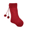 Red Cable Knit Stocking without a monogram