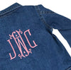  Childs's Denim Jacket with a large traditional monogram