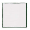 100% linen Green edged coasters