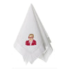 Monogrammed Fantasy Dinner Guest Napkins with an embroidered Elton John