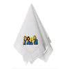 Monogrammed Fantasy Dinner Guest Napkins with an embroidered ABBA