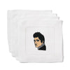 Monogrammed Fantasy Dinner Guest Cocktail Napkins with an embroidered Elvis