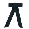 Small Black Velvet Hair Bow made from Cotton velvet ribbon with metal easy clip fastening - Initially London