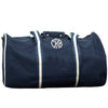 Monogrammed Navy Oakham Duffle with a circle monogram a the top, made from 100% cotton Canvas - Initially London