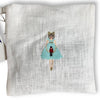A Monogrammed Nutcracker Themed Lavender Sachet, with the motif of The Sugar Plum Fairy. Made from a 100% linen envelope filled with British-grown lavender from Castle Farm in Kent - Initially London