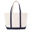Navy Small Maine Boat Tote made from 100% heavyweight cotton canvas - Initially London