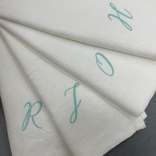 Monogrammed linen napkins