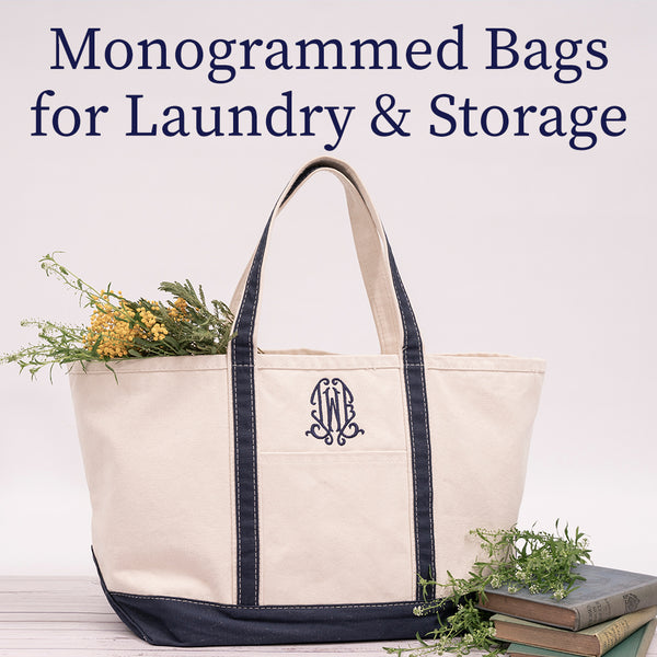 Monogrammed Bags for Laundry & Storage