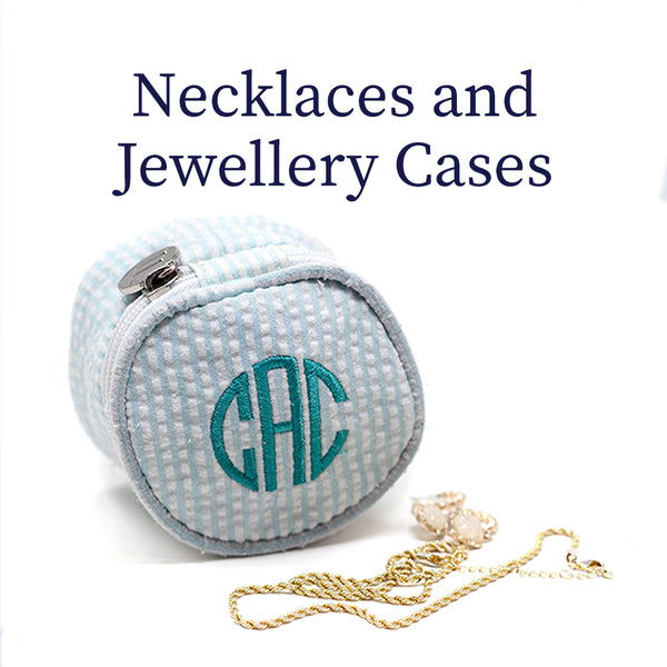 Monogram Necklaces and Monogrammed Jewellery Cases
