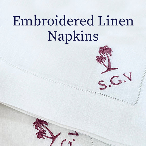 Embroidered Linen Napkins