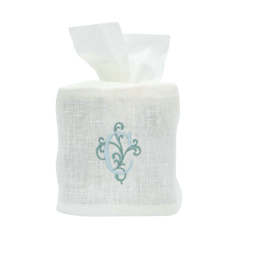 Sutton Tissue Box Cover, Home Goods, monogrammed by Initially London