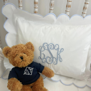 personalised baby scallop pillow