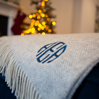 personalised monogrammed throw by Initially London