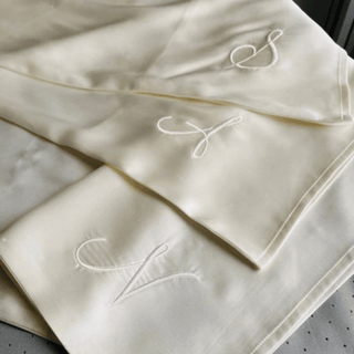 monogrammed silk pillowcase