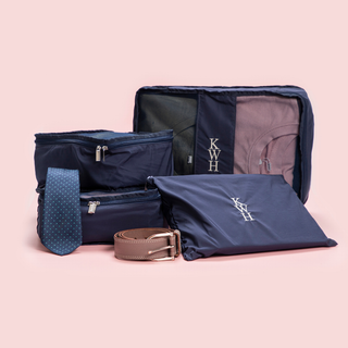 Personalised packing cubes embroidered by initially london 