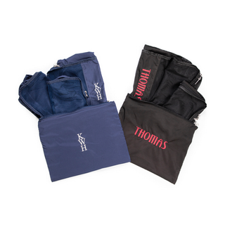 Personalised packing cubes embroidered by initially london 