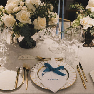 Custom wedding napkins embroidery 