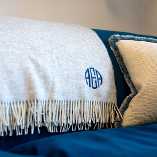 personalised monogrammed throw by Initially London