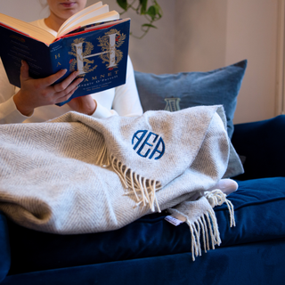 personalised monogrammed throw by Initially London