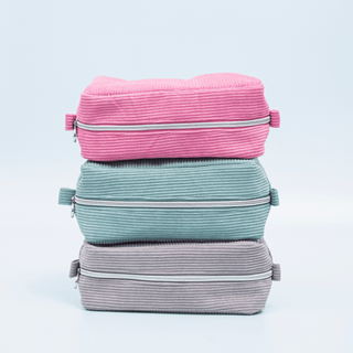 corduroy personalised wash bag by initially London 