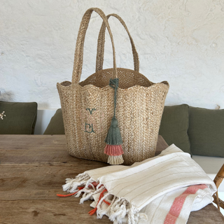 scallop personalised tote bag by initially London