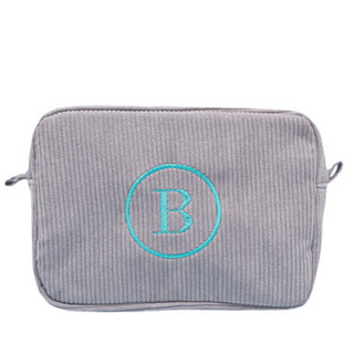 corduroy personalised wash bag by initially London 