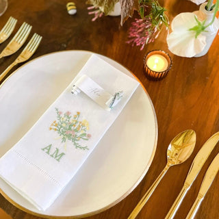 White Linen Hemstitch Napkin