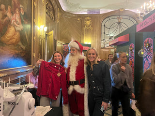 Live Christmas personalisation embroidery on site at events