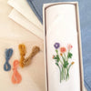 cotton handkerchief hand embroidered in Bulgaria