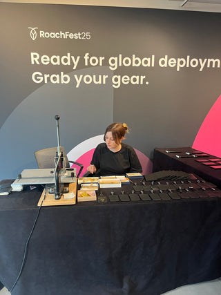 Live personalisation embroidery on site at events