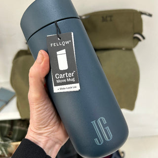 we laser etch your monogram on insulated water bottles and tumblers