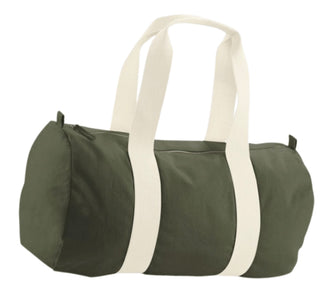 organic cotton khaki green gym bag