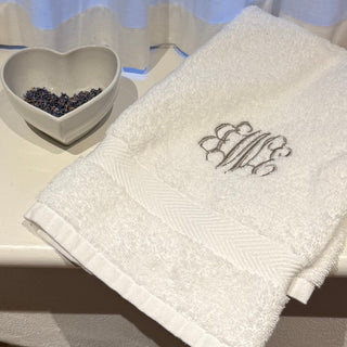 Monogrammed Terry towelling guest towel