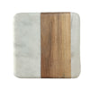 Marble & Teak Coasters (set of 4)