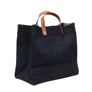 personalised denim  tote bag by initially London