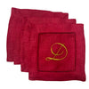 Red Linen Coasters (Set of 4)