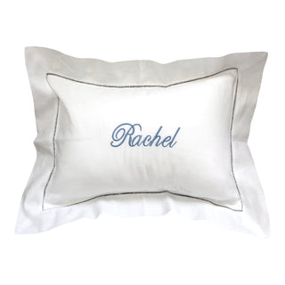 Small 100% linen hemstitch pillow measuring 30x40cm, perfect for new babies