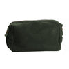 Olive coloured waxed canvas wash bag without a monogram