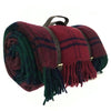 Side of 100% British wool with a nylon, water-resistant backing Picnic Rug in Red Check without a Monogram