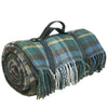 Side of 100% British wool with a nylon, water-resistant backing Picnic Rug in Earthy Check without a Monogram