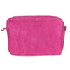 Pink 100% cotton corduroy with water-resistant lining Wash Bag without a monogram