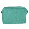 Teal 100% cotton corduroy with water-resistant lining Wash Bag without a monogram
