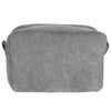 Grey 100% cotton corduroy with water-resistant lining Wash Bag without a monogram