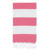 Pink 100% Cotton Bold Stripe Beach Towel without a Monogram